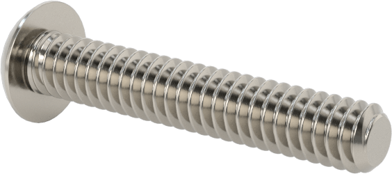 18-8 Paslanmaz Çelik Düğme Başlı Altıgen Soketli Vida, 2-56 Diş Boyutu, 1/2" Uzunluk