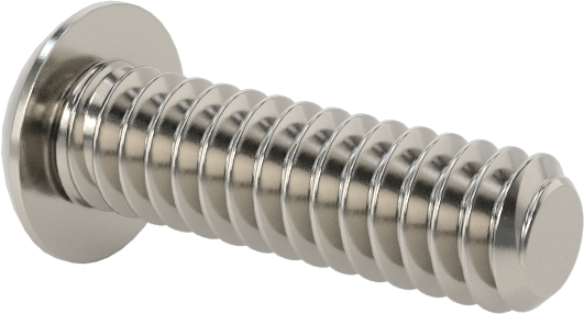 18-8 Paslanmaz Çelik Düğme Başlı Altıgen Soketli Vida, 1-64 Diş Boyutu, 1/4" Uzunluk