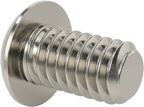 18-8 Paslanmaz Çelik Düğme Başlı Altıgen Soketli Vida, 1-72 Diş Boyutu, 1/8" Uzunluk