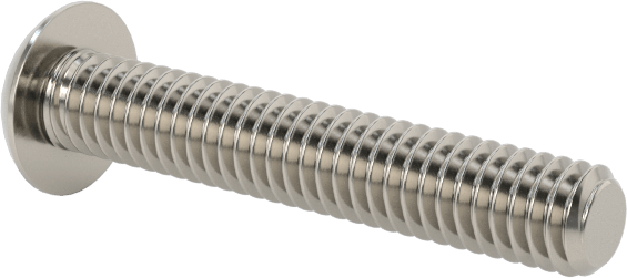 18-8 Paslanmaz Çelik Düğme Başlı Altıgen Soketli Vida, 2-64 Diş Boyutu, 1/2" Uzunluk