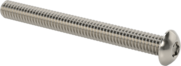 18-8 Paslanmaz Çelik Düğme Başlı Altıgen Soketli Vida, 1-72 Diş Boyutu, 3/4" Uzunluk