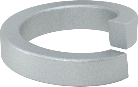 Çinko Kaplı Çelik Yarık Kilit Pul, 5/16" Boyutlu Soket Başlı Vida için, 0.322" ID, 0.457" OD