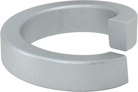 Çinko Kaplı Çelik Yarık Kilit Pul, 3/8" Boyutlu Soket Başlı Vida için, 0.385" ID, 0.550" OD