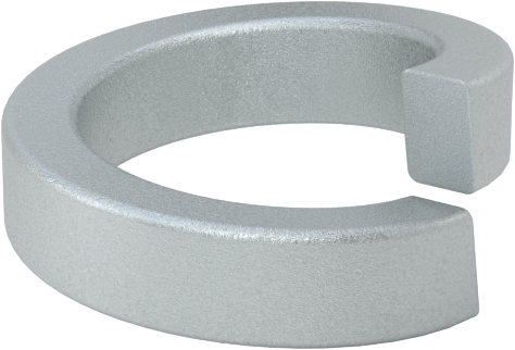 Çinko Kaplı Çelik Yarık Kilit Pul, 1/2" Boyutlu Soket Başlı Vida için, 0.512" ID, 0.733" OD