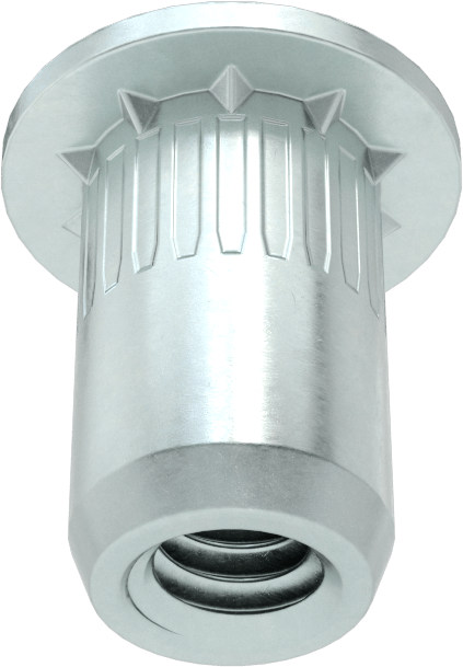 Ağır Hizmet Tipi Bükülmeye Dayanıklı Perçin Somunları, 1/4"-20 Diş Boyutu, 0,06“ ila 0,138” Malzeme Kalınlığı için