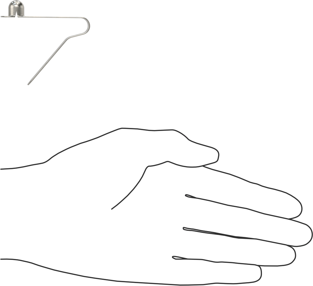 Teleskopik Borular için 410 Paslanmaz Çelik Düğme Klipsi, Tek Düğmeli Dog-Leg, 5/8“ ila 1-1/8” Boru İç Çapı için
