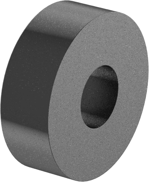 Dişsiz Ara Parça, Siyah Eloksallı Alüminyum, 3/8" OD, 1/8" Uzunluk, 6 Numaralı Vida için