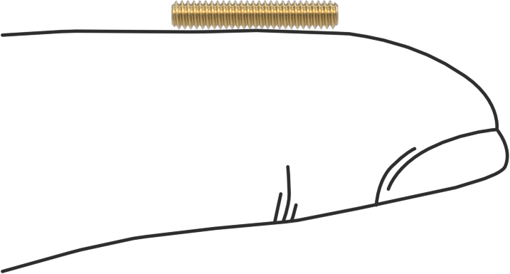 Pirinç Dişli Çubuk, 2-56 Diş Boyutu, 1/2" Uzunluk