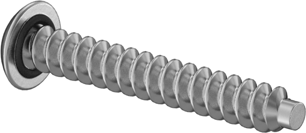 Sac Metal için Sızdırmaz Künt Vidalar, 18-8 Paslanmaz Çelik, 4 Numara Boyut, 3/4" Uzunluk