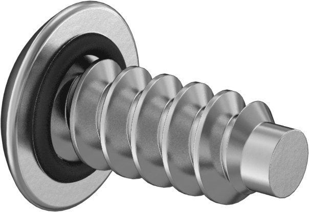 Sac Metal için Sızdırmaz Künt Vidalar, 18-8 Paslanmaz Çelik, Numara 8 Boyut, 3/8" Uzunluk