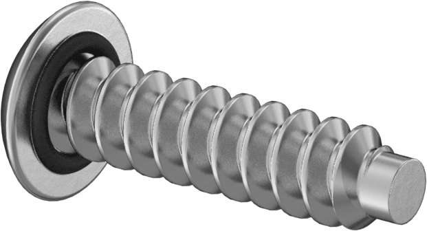 Sac Metal için Sızdırmaz Künt Vidalar, 18-8 Paslanmaz Çelik, Numara 8 Boyut, 5/8" Uzunluk