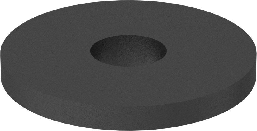 SBR Kauçuk İçi Boş İtmeli Tamponlar, 5/16" İç Çap için, 3/64" Sap Yüksekliği, 5/8" OD