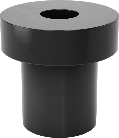 SBR Kauçuk İçi Boş İtmeli Tamponlar, 1/4" İç Çap için, 17/64" Mil Yüksekliği, 3/8" OD