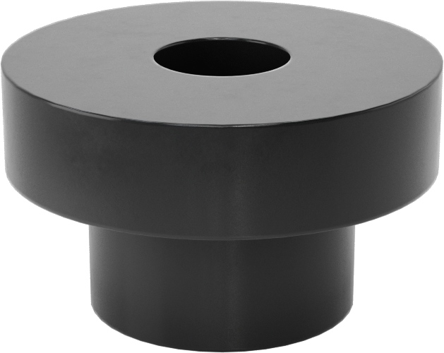 SBR Kauçuk İçi Boş İtmeli Tamponlar, 5/8" İç Çap için, 11/32" Gövde Yüksekliği, 1" OD