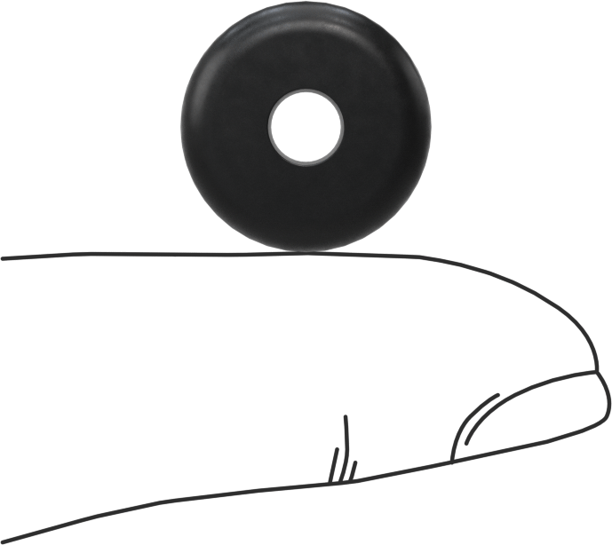 SBR Kauçuk İçi Boş İtmeli Tamponlar, 1/2" İç Çap için, 7/16" Mil Yüksekliği, 5/8" OD