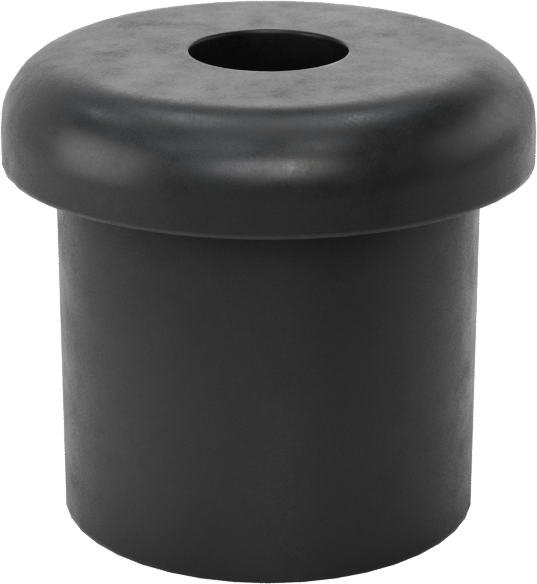 SBR Kauçuk İçi Boş İtmeli Tamponlar, 1/2" İç Çap için, 7/16" Mil Yüksekliği, 5/8" OD