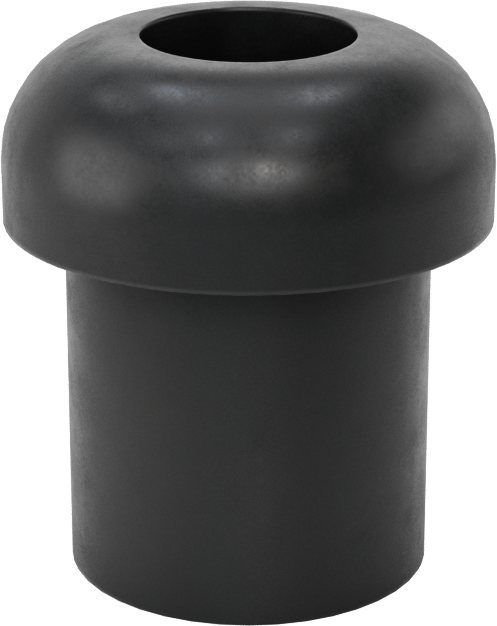 SBR Kauçuk İçi Boş İtmeli Tamponlar, 3/4" İç Çap, 3/4" Gövde Yüksekliği, 1" OD, 7/16" ID