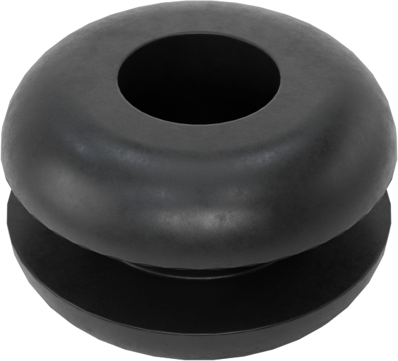 Buna-N Kauçuk Gromet, 3/16“ Delik Çapı ve 1/16” Malzeme Kalınlığı için, 1/8" ID