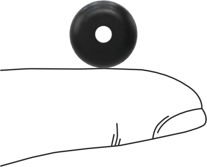 Buna-N Kauçuk Gromet, 3/8“ Delik Çapı ve 3/32” Malzeme Kalınlığı için, 1/8" ID