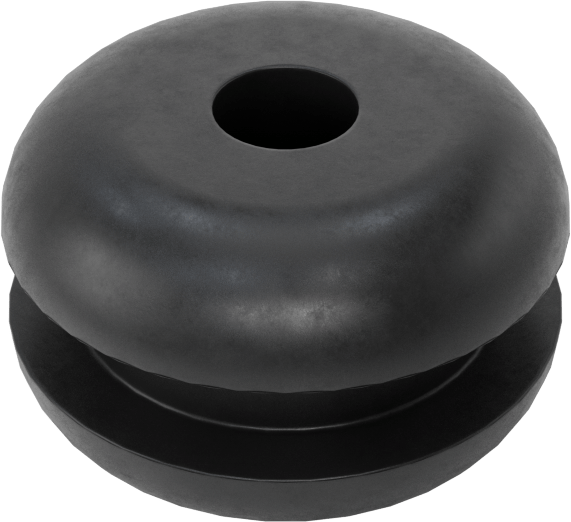 Buna-N Kauçuk Gromet, 3/8“ Delik Çapı ve 3/32” Malzeme Kalınlığı için, 1/8" ID