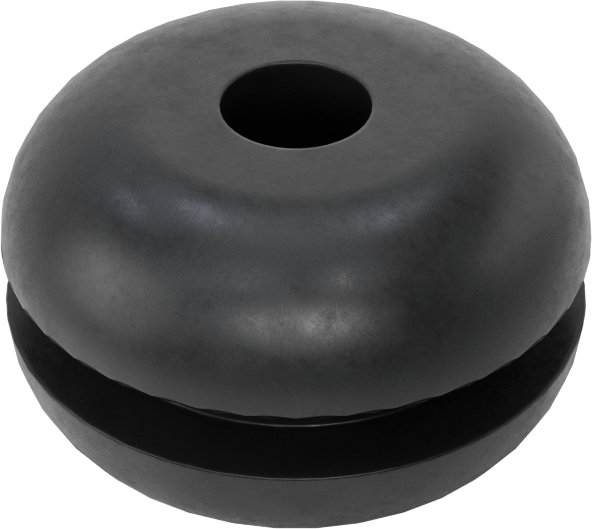 Buna-N Kauçuk Gromet, 9/16“ Delik Çapı ve 3/32” Malzeme Kalınlığı için, 3/16" ID