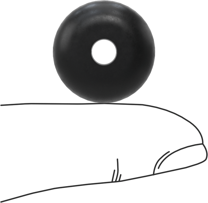 Buna-N Kauçuk Gromet, 9/16“ Delik Çapı ve 3/32” Malzeme Kalınlığı için, 3/16" ID