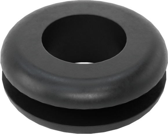 Buna-N Kauçuk Gromet, 11/32“ Delik Çapı ve 1/16” Malzeme Kalınlığı için, 1/4" ID
