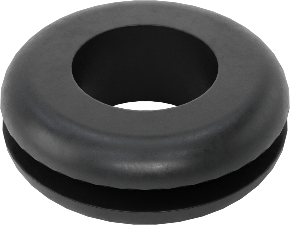 Buna-N Kauçuk Gromet, 3/8“ Delik Çapı ve 3/64” Malzeme Kalınlığı için, 1/4" ID