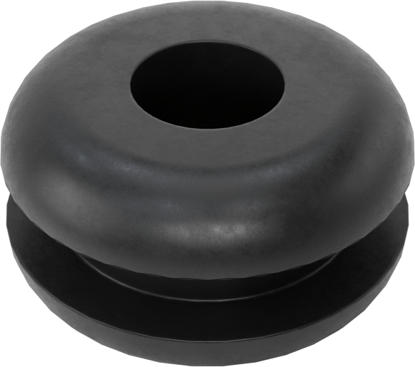 Buna-N Kauçuk Gromet, 1/4“ Delik Çapı ve 1/16” Malzeme Kalınlığı için, 1/8" ID