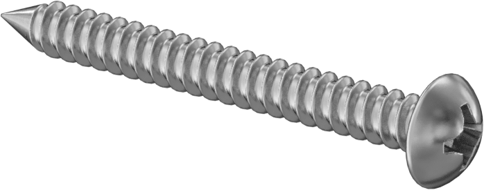 Sac Metal için Phillips Yuvarlak Başlı Vidalar, Alüminyum, Numara 8 Boyut, 1-1/2" Uzunluk