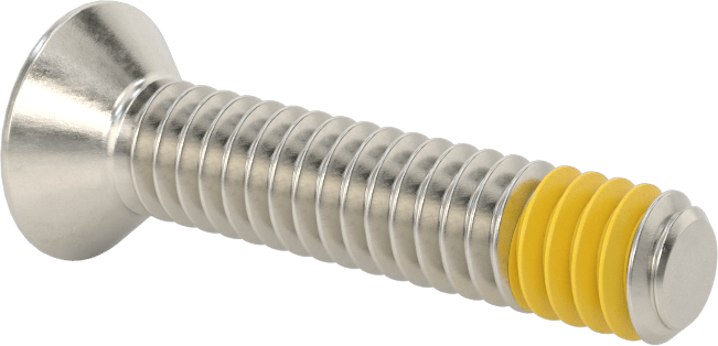 18-8 Paslanmaz Çelik Diş Kilitli Phillips Düz Başlı Vida, 1/4"-20 Diş Boyutu, 1-1/4" Uzunluk