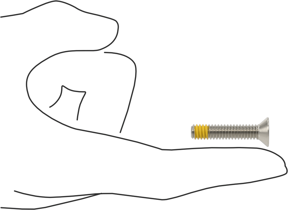 18-8 Paslanmaz Çelik Diş Kilitli Phillips Düz Başlı Vida, 1/4"-20 Diş Boyutu, 1-1/4" Uzunluk