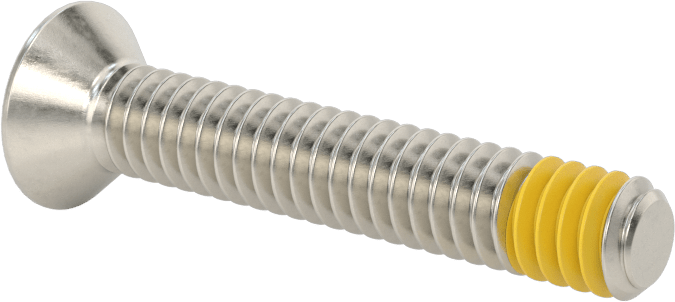 18-8 Paslanmaz Çelik Diş Kilitli Phillips Düz Başlı Vida, 1/4"-20 Diş Boyutu, 1-1/2" Uzunluk