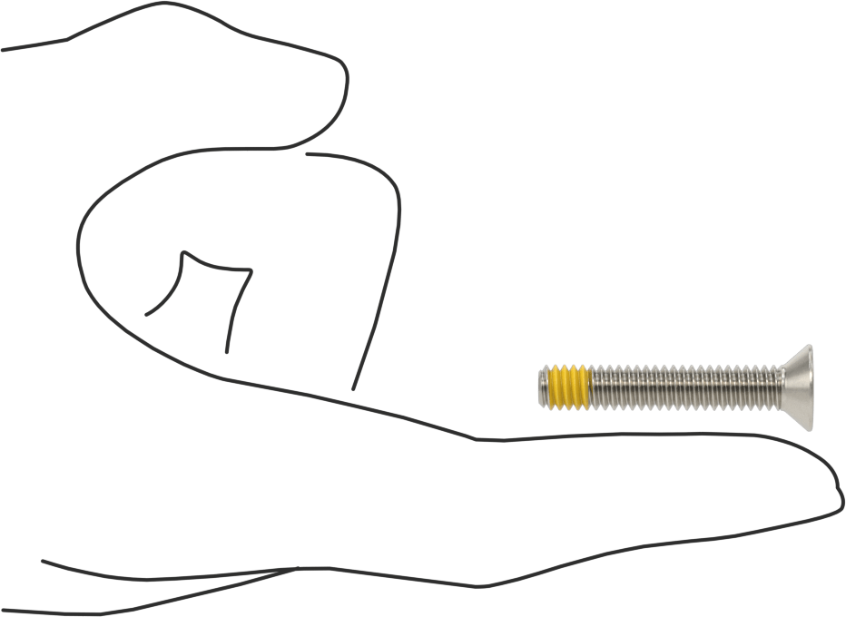 18-8 Paslanmaz Çelik Diş Kilitli Phillips Düz Başlı Vida, 1/4"-20 Diş Boyutu, 1-1/2" Uzunluk