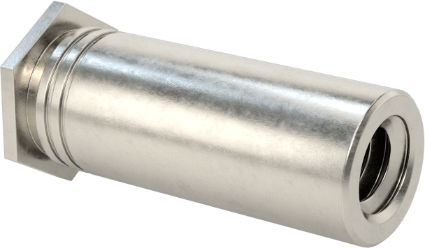 Pres Geçmeli Dişli Ara Parçalar, Kapalı Uçlu, 18-8 Paslanmaz Çelik, 0.165" OD, 7/16" Uzunluk