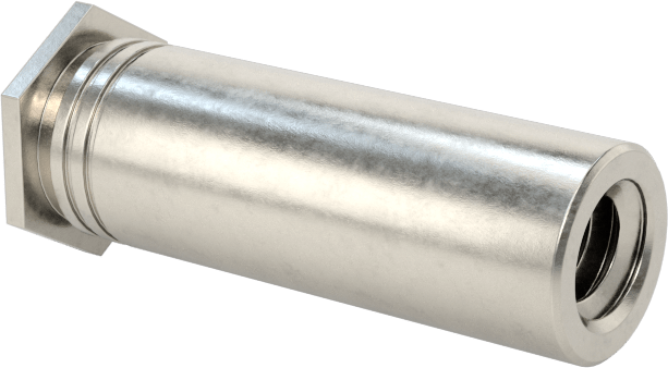 Pres Geçmeli Dişli Ara Parçalar, Kapalı Uçlu, 18-8 Paslanmaz Çelik, 0.165" OD, 1/2" Uzunluk