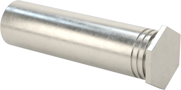 Pres Geçmeli Dişli Ara Parçalar, Kapalı Uçlu, 18-8 Paslanmaz Çelik, 0.165" OD, 5/8" Uzunluk