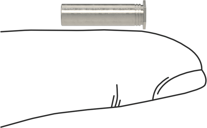 Pres Geçmeli Dişli Ara Parçalar, Kapalı Uçlu, 18-8 Paslanmaz Çelik, 0.165" OD, 5/8" Uzunluk