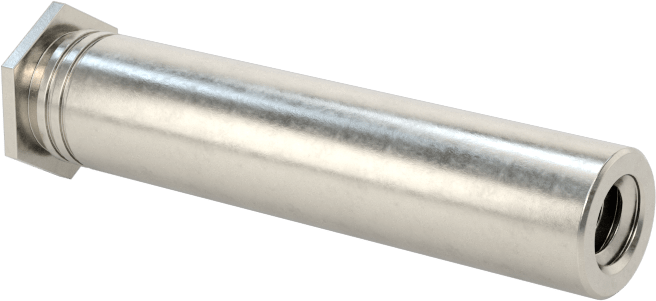 Pres Geçmeli Dişli Ara Parçalar, Kapalı Uçlu, 18-8 Paslanmaz Çelik, 0.212" OD, 1" Uzunluk