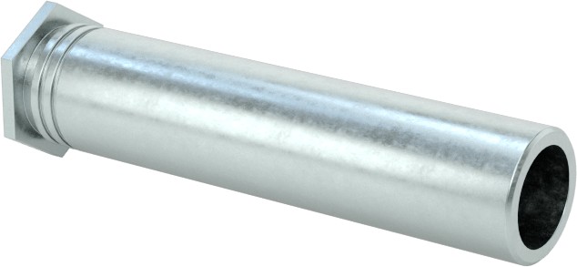 Pres Geçmeli Dişli Ara Parçalar, Açık Uçlu, Çinko Kaplı Çelik, 0.165" OD, 3/4" Uzunluk