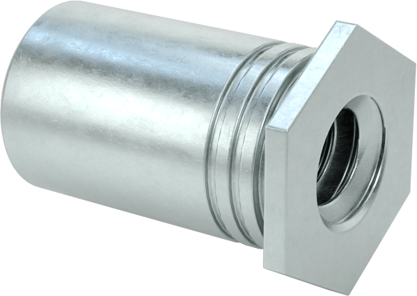 Pres Geçmeli Dişli Ara Parçalar, Açık Uçlu, Çinko Kaplı Çelik, 0.212" OD, 3/8" Uzunluk