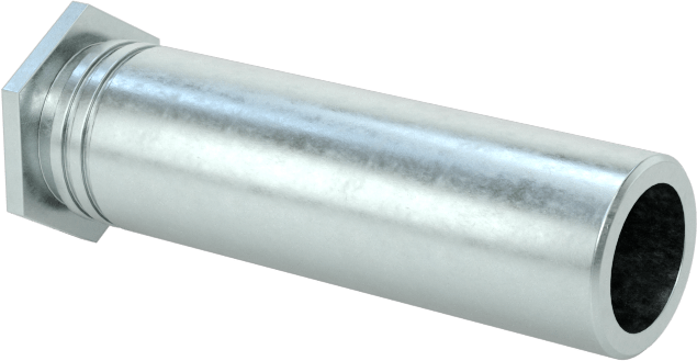 Pres Geçmeli Dişli Ara Parçalar, Açık Uçlu, Çinko Kaplı Çelik, 0.212" OD, 3/4" Uzunluk