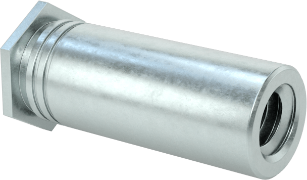 Pres Geçmeli Dişli Ara Parçalar, Kapalı Uçlu, Çinko Kaplı Çelik, 0.165" OD, 7/16" Uzunluk, 4-40 Boyut