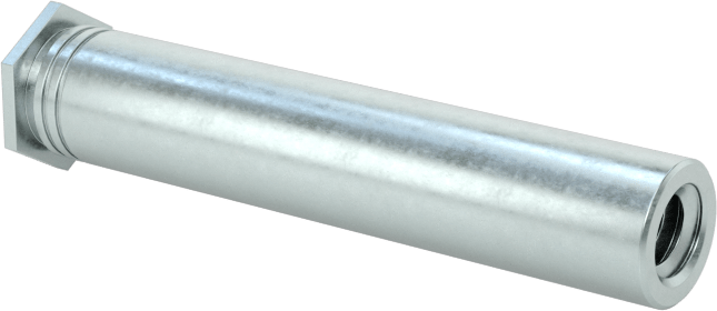 Pres Geçmeli Dişli Ara Parçalar, Kapalı Uçlu, Çinko Kaplı Çelik, 0.165" OD, 7/8" Uzunluk, 4-40 Boyut