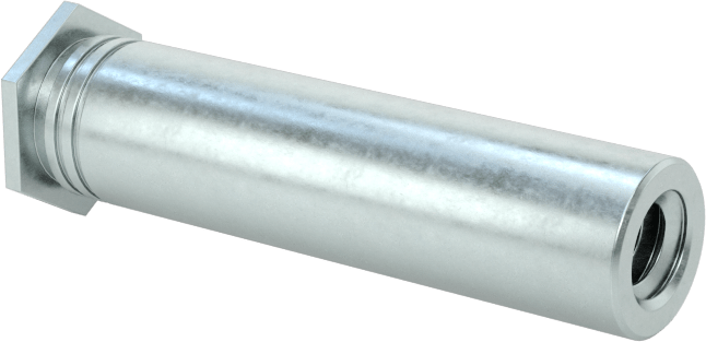 Pres Geçmeli Dişli Ara Parçalar, Kapalı Uçlu, Çinko Kaplı Çelik, 0.212" OD, 7/8" Uzunluk, 6-32 Boyut