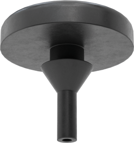 SBR Kauçuk Tamponlar, İt ve Sabitle, 1/8" İç Çap için, 11/32" Sırt Çapı