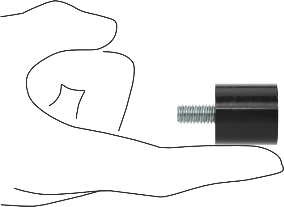 Yük Dereceli Güçlendirilmiş Dişli Tampon, Doğal Kauçuk, Çelik Plaka ve 5/16"-18 Saplama, 150 lbs. Maksimum