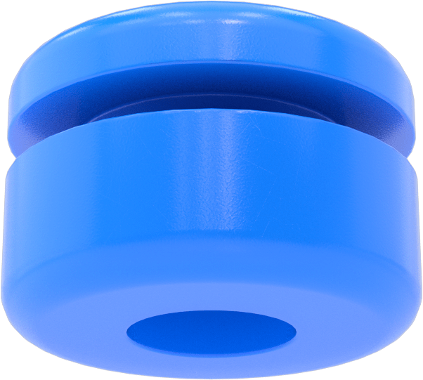 Titreşim Sönümleyici Grometler, PVC, 0,3" Delik Çapı, 1/2" Toplam Kalınlık