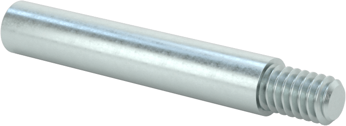 Düşük Profilli Ciltleme Silindirleri için Uzatma, Çinko Kaplı Çelik, 1-1/8" Uzunluk