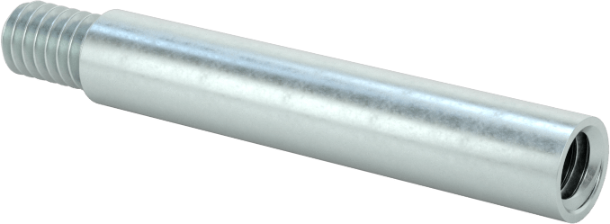Düşük Profilli Ciltleme Silindirleri için Uzatma, Çinko Kaplı Çelik, 1-1/8" Uzunluk